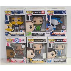 LOT OF 6 ASSORTED FUNKO POPS: SPORTS VARIETY PACK-