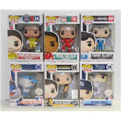 LOT OF 6 ASSORTED FUNKO POPS: SPORTS VARIETY PACK-