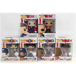 LOT OF 6 ASSORTED FUNKO POPS: SPORTS VARIETY PACK-