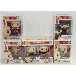 LOT OF 6 ASSORTED FUNKO POPS: WWE VARIETY PACK-