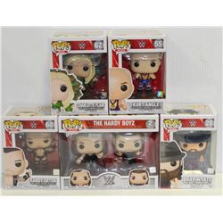 LOT OF 6 ASSORTED FUNKO POPS: WWE VARIETY PACK-