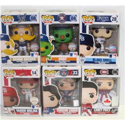 LOT OF 6 ASSORTED FUNKO POPS: SPORTS VARIETY PACK-