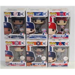 LOT OF 6 ASSORTED FUNKO POPS: MLB VARIETY PACK-