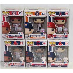 LOT OF 6 ASSORTED FUNKO POPS: MLB VARIETY PACK-