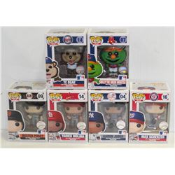 LOT OF 6 ASSORTED FUNKO POPS: MLB VARIETY PACK-