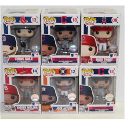 LOT OF 6 ASSORTED FUNKO POPS: MLB VARIETY PACK-
