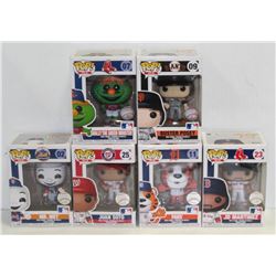 LOT OF 6 ASSORTED FUNKO POPS: MLB VARIETY PACK-