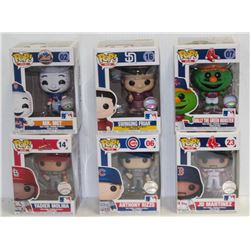 LOT OF 6 ASSORTED FUNKO POPS: MLB VARIETY PACK-