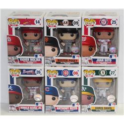LOT OF 6 ASSORTED FUNKO POPS: MLB VARIETY PACK-
