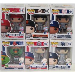 LOT OF 6 ASSORTED FUNKO POPS: MLB VARIETY PACK-