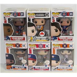 LOT OF 6 ASSORTED FUNKO POPS: SPORTS VARIETY PACK-