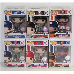 LOT OF 6 ASSORTED FUNKO POPS: MLB VARIETY PACK-