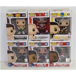 LOT OF 6 ASSORTED FUNKO POPS: SPORTS VARIETY PACK-