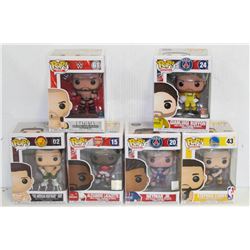 LOT OF 6 ASSORTED FUNKO POPS: SPORTS VARIETY PACK-