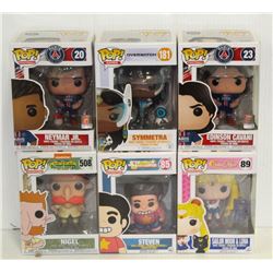 LOT OF 6 ASSORTED FUNKO POPS: MIXED VARIETY PACK-