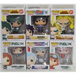 LOT OF 6 ASSORTED FUNKO POPS: ANIMATION VARIETY
