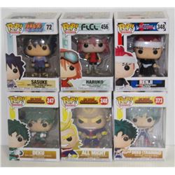 LOT OF 6 ASSORTED FUNKO POPS: ANIMATION VARIETY