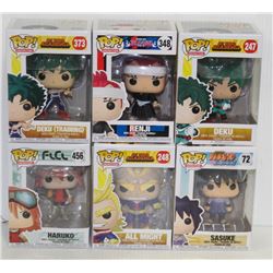LOT OF 6 ASSORTED FUNKO POPS: ANIMATION VARIETY