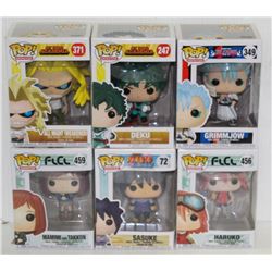 LOT OF 6 ASSORTED FUNKO POPS: ANIMATION VARIETY