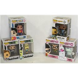 LOT OF 6 ASSORTED FUNKO POPS: MIXED VARIETY PACK-