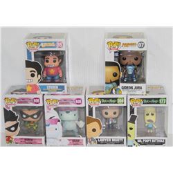 LOT OF 6 ASSORTED FUNKO POPS: MIXED VARIETY PACK-