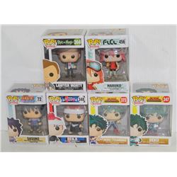 LOT OF 6 ASSORTED FUNKO POPS: MIXED ANIMATION