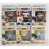 Image 1 : LOT OF 6 ASSORTED FUNKO POPS: MIXED ANIMATION
