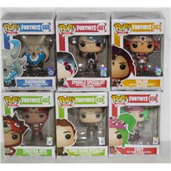 LOT OF 6 ASSORTED FUNKO POPS: MIXED GAMES PACK-