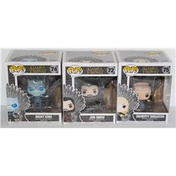 LOT OF 3 ASSORTED FUNKO POPS: GAME OF THRONES