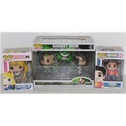 LOT OF 3 ASSORTED FUNKO POPS: MIXED VARIETY PACK-