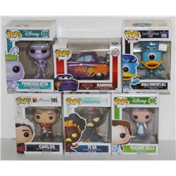 LOT OF 6 ASSORTED FUNKO POPS: DISNEY MIXED PACK-