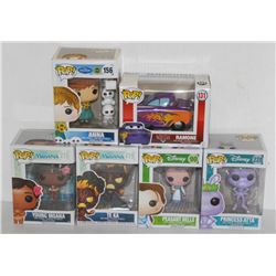 LOT OF 6 ASSORTED FUNKO POPS: DISNEY MIXED PACK-