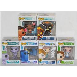 LOT OF 6 ASSORTED FUNKO POPS: DISNEY MIXED PACK-
