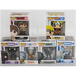 LOT OF 6 ASSORTED FUNKO POPS: MIXED VARIETY PACK-