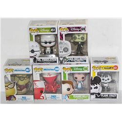LOT OF 6 ASSORTED FUNKO POPS: MIXED DISNEY PACK-