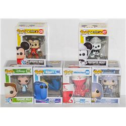 LOT OF 6 ASSORTED FUNKO POPS: MIXED DISNEY PACK-