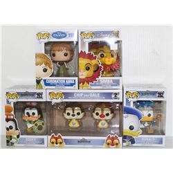 LOT OF 6 ASSORTED FUNKO POPS: MIXED DISNEY PACK-
