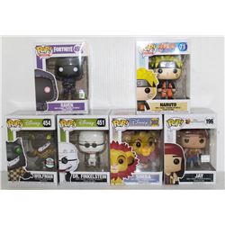 LOT OF 6 ASSORTED FUNKO POPS: MIXED VARIETY PACK-