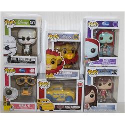 LOT OF 6 ASSORTED FUNKO POPS: MIXED DISNEY PACK-