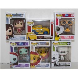 LOT OF 6 ASSORTED FUNKO POPS: MIXED DISNEY PACK-