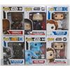 Image 1 : LOT OF 6 ASSORTED FUNKO POPS: MIXED STAR WARS PACK