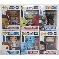 LOT OF 6 ASSORTED FUNKO POPS: MIXED STAR WARS PACK