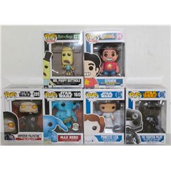 LOT OF 6 ASSORTED FUNKO POPS: MIXED VARIETY PACK-