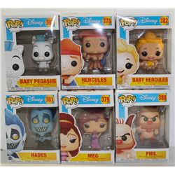 LOT OF 6 ASSORTED FUNKO POPS: MIXED DISNEY PACK-