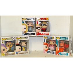 LOT OF 6 ASSORTED FUNKO POPS: MIXED DISNEY PACK-