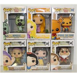 LOT OF 6 ASSORTED FUNKO POPS: MIXED DISNEY PACK-