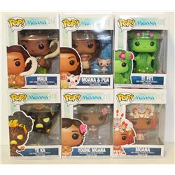 LOT OF 6 ASSORTED FUNKO POPS: MIXED DISNEY PACK-