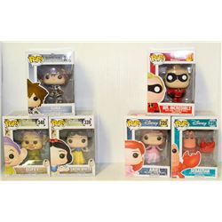 LOT OF 6 ASSORTED FUNKO POPS: MIXED DISNEY PACK-