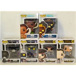 LOT OF 6 ASSORTED FUNKO POPS: MIXED DISNEY PACK-