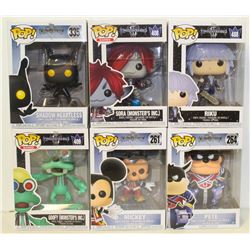 LOT OF 6 ASSORTED FUNKO POPS: MIXED DISNEY PACK-